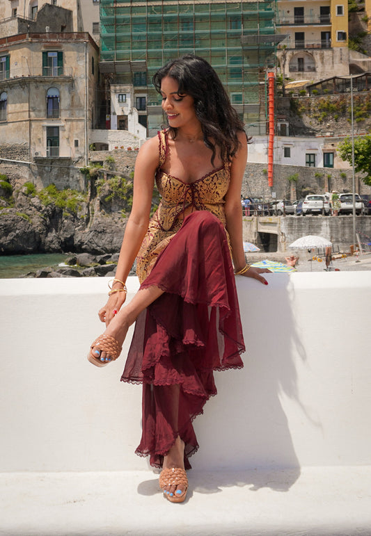 Sita Ruffle Maxi Skirt