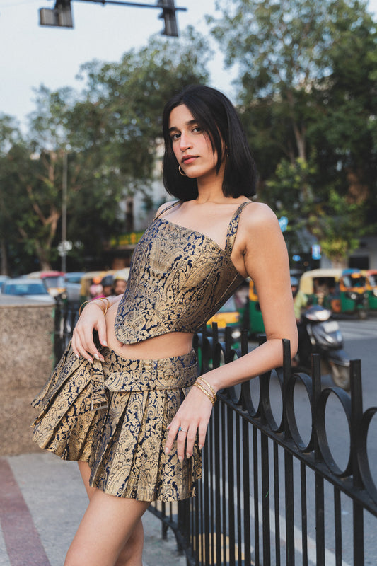 Svarini Pleated Mini Skirt