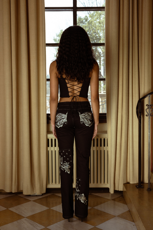 Crystal Butterfly Jeans