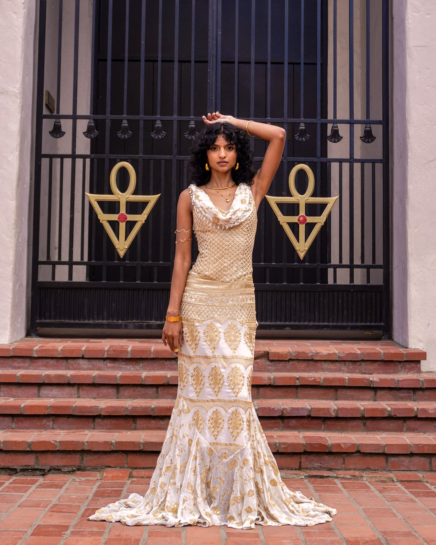 Devi Gold Maxi Dress