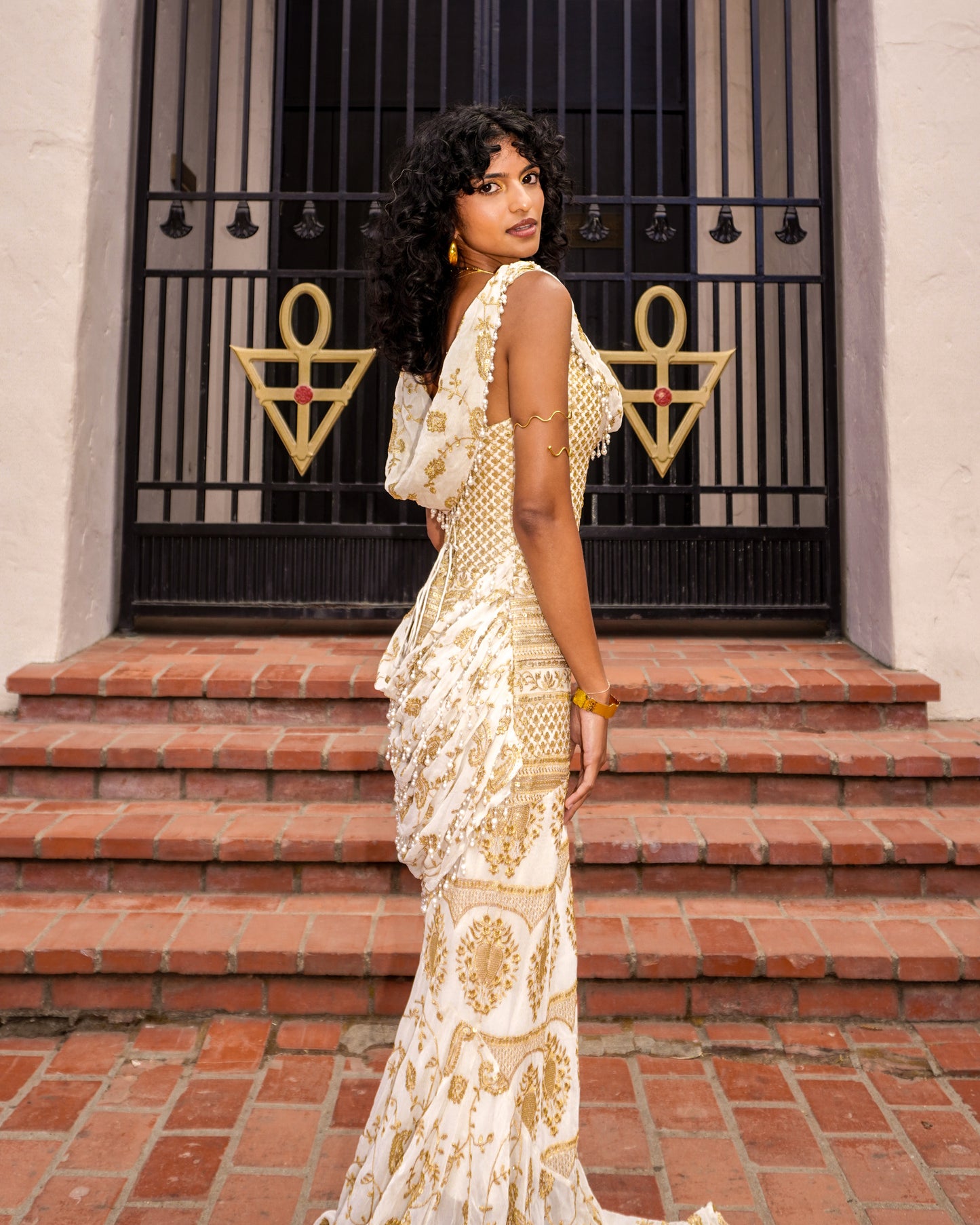 Devi Gold Maxi Dress