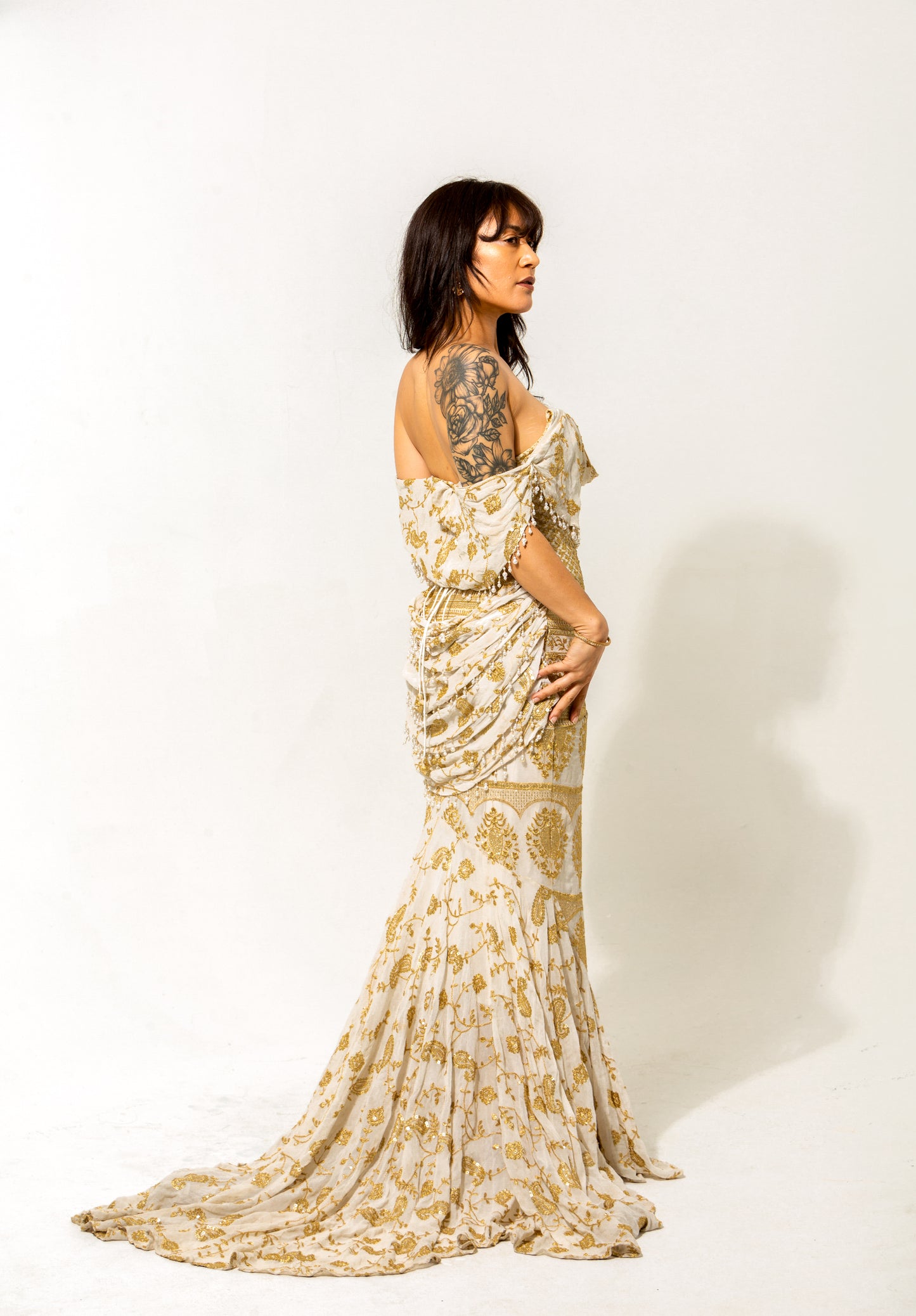 Devi Gold Maxi Dress