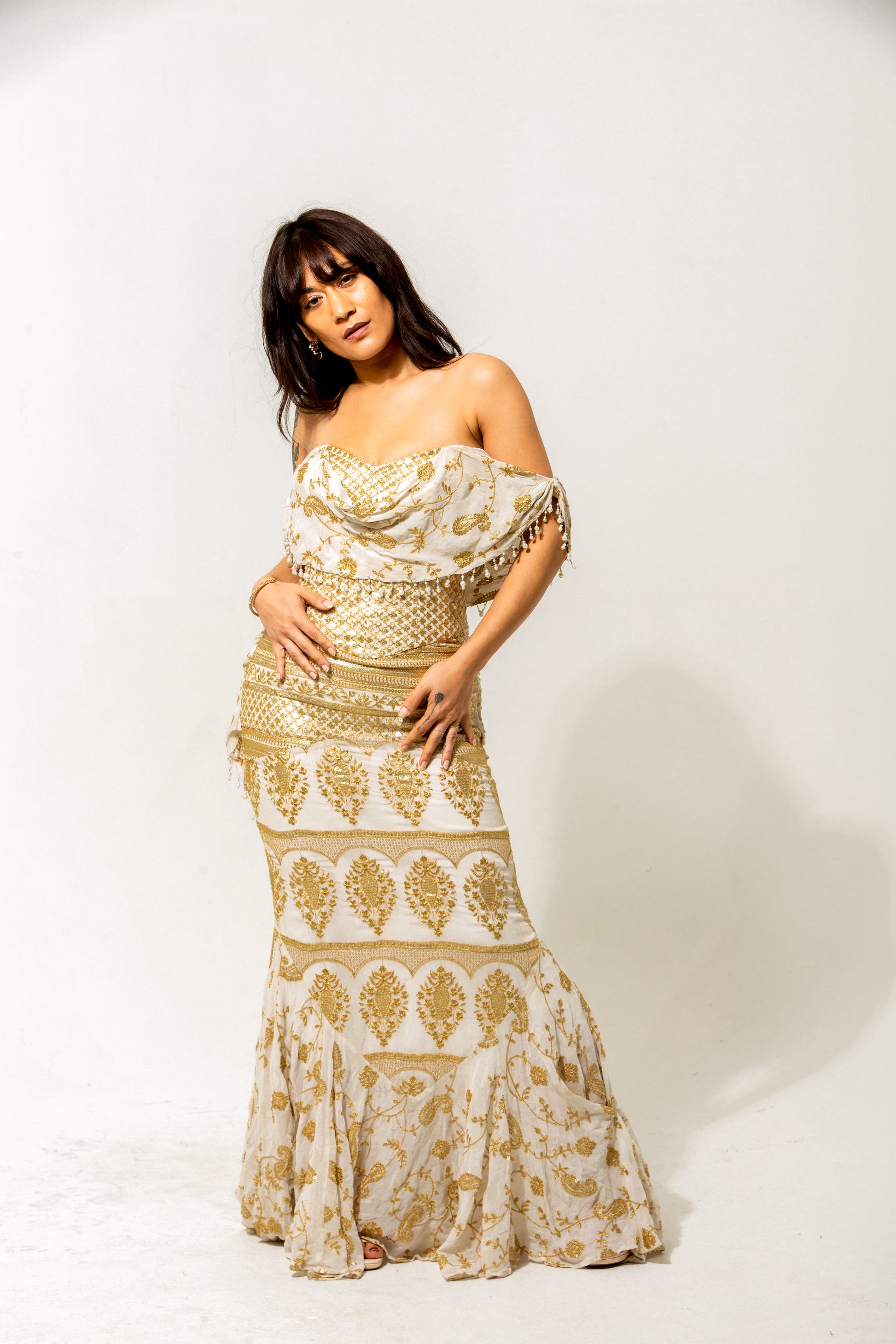 Devi Gold Maxi Dress Svarini Devi Gold Maxi Dress Svarini